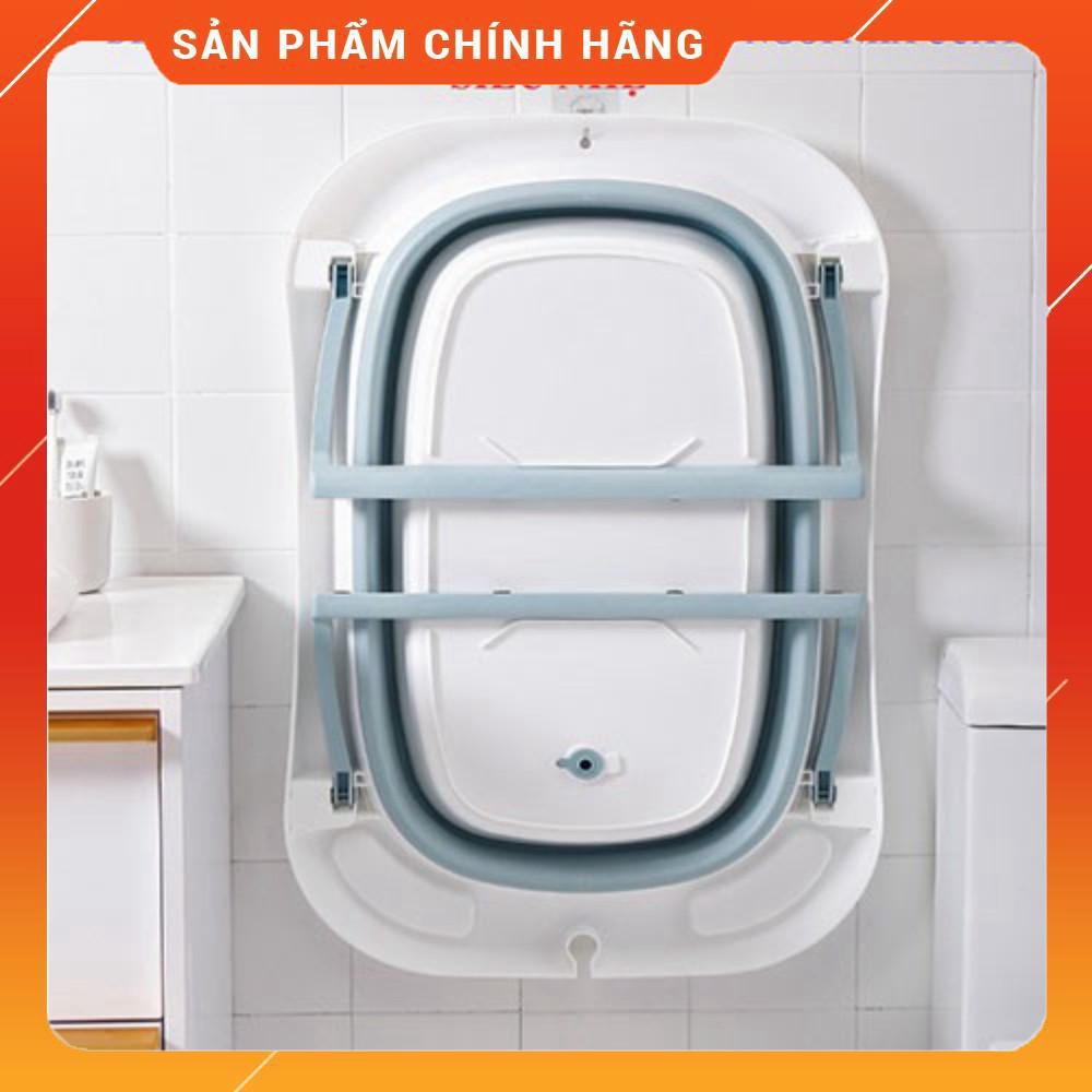 Chậu tắm cho bé QIHUA có nhiệt kế phao tắm nâng đỡ bé,dễ dàng gấp gọn siêu thông minh