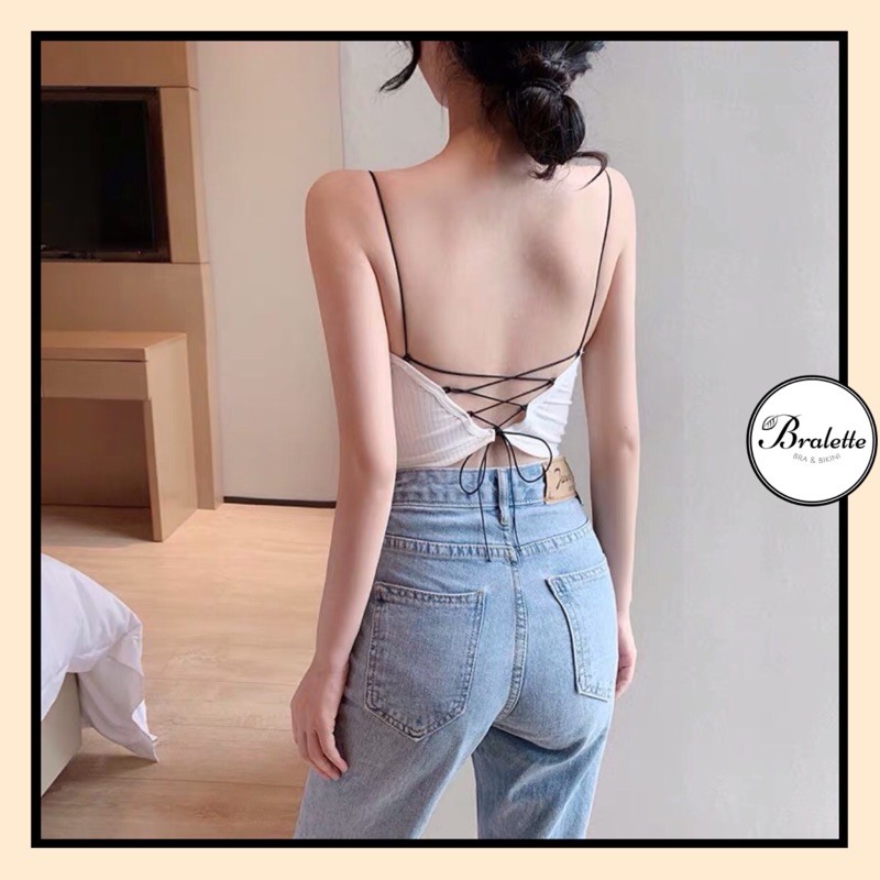 Áo Croptop/ áo bra lưng đan dây nhiều kiểu