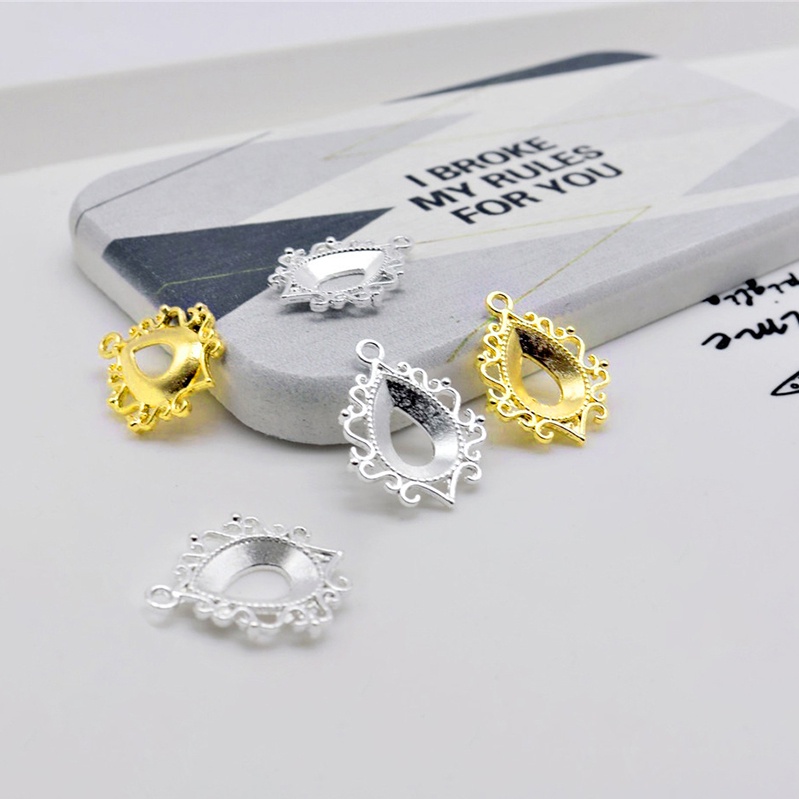 1 phiến đúc họa tiết treo hạ 10*14mm (không kèm hạt dán) nguyên liệu làm trâm làm trang sức cổ trang