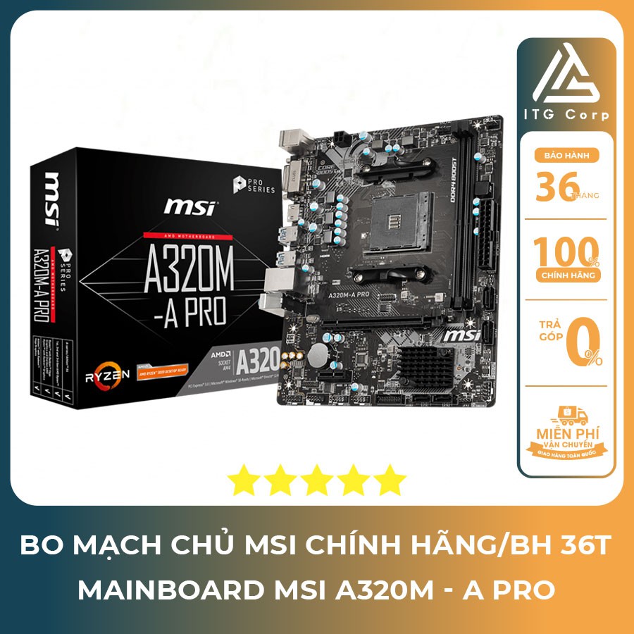 Combo CPU AMD Ryzen Athlon 3000G + A320M-K Chính Hãng - ITG
