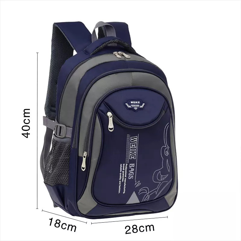 [2 Size] Balo học sinh tiểu học - cấp 1 - cấp 2 - balo bé trai bé gái Weike, Thiết Kế Nhiều Ngăn Gọn Gàng, Chống Gù Lưng