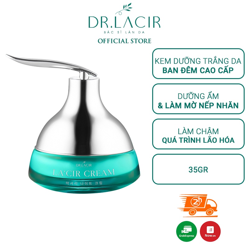 Combo kem dưỡng da ban giúp da mềm mại,làm trắng da DR.LACIR hộp 35g và Sữa tẩy trang dịu nhẹ DR.LACIR tuýp 25ml