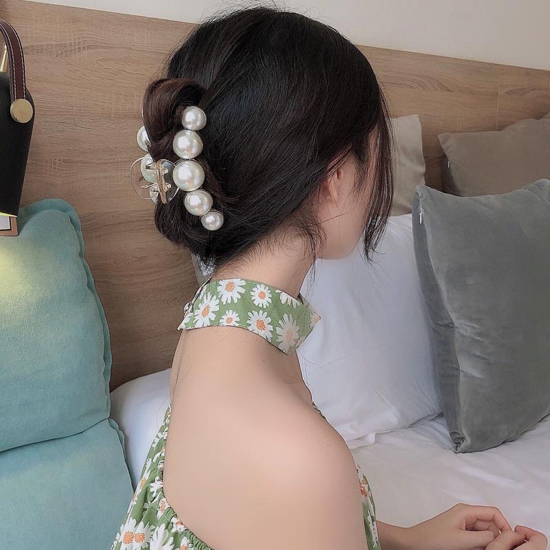 Kẹp tóc đính ngọc trai nhân tạo phong cách Hàn Quốc thời trang cho nữ
