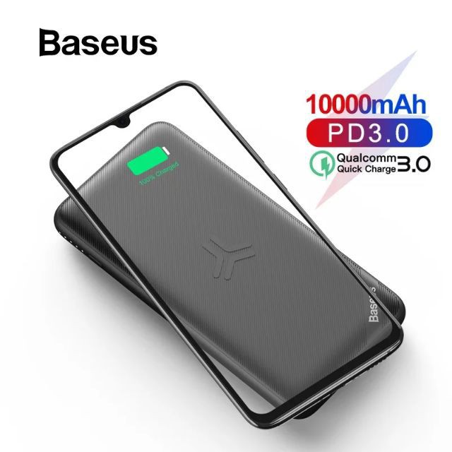 [Mã 153ELSALE2 giảm 7% đơn 300K] Pin dự phòng sạc không dây 10000 mAh 18w Baseus Mini S Bracket 10W Wireless Charger