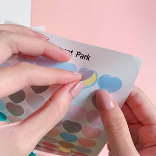 Set Sticker Dán Hình Trái Tim
