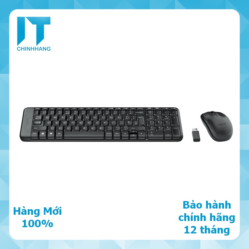 Combo Bàn Phím &amp; Chuột Không Dây Logitech MK220 - Hàng Chính Hãng