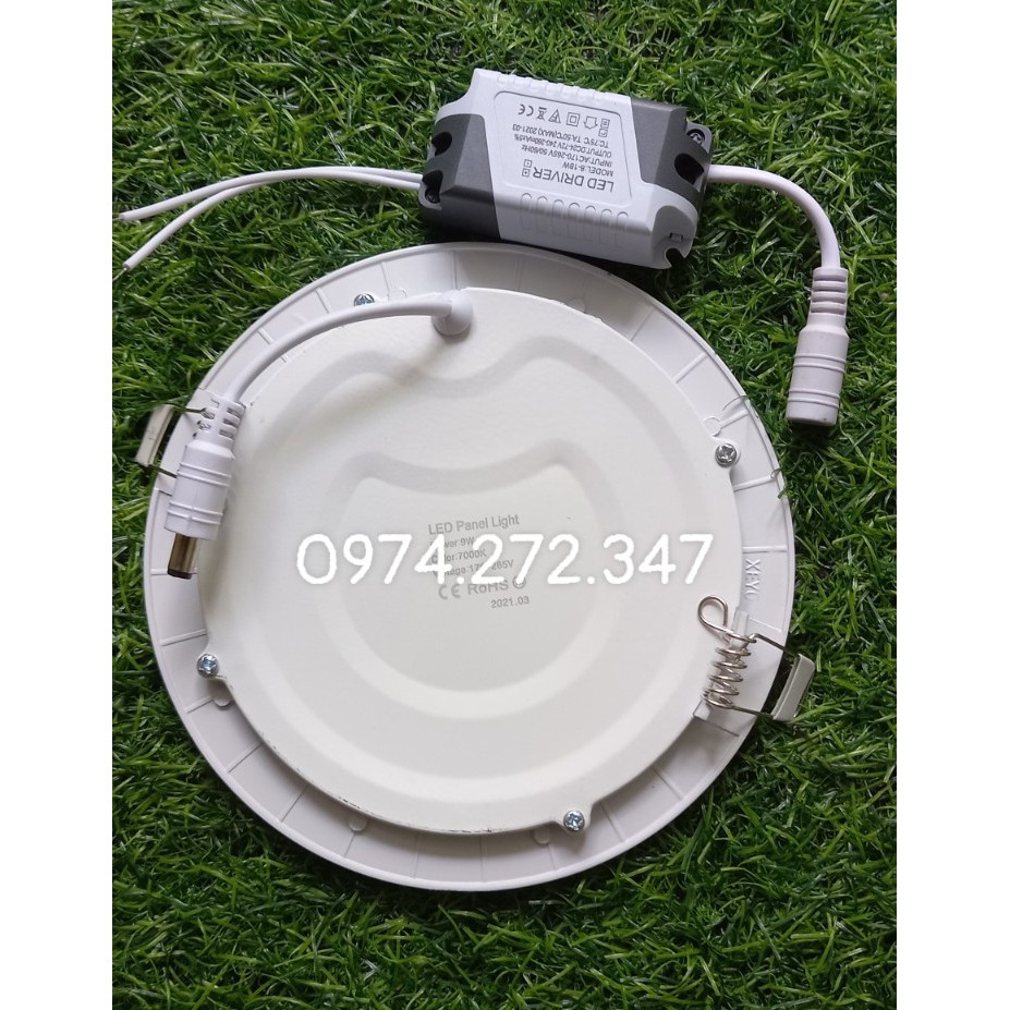 10 đèn led âm trần 9w tròn trắng