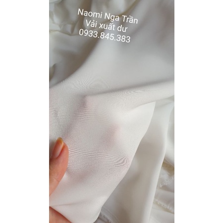Vải Lụa trượt Hàn Châu trắng sữa, chuẩn áo dài