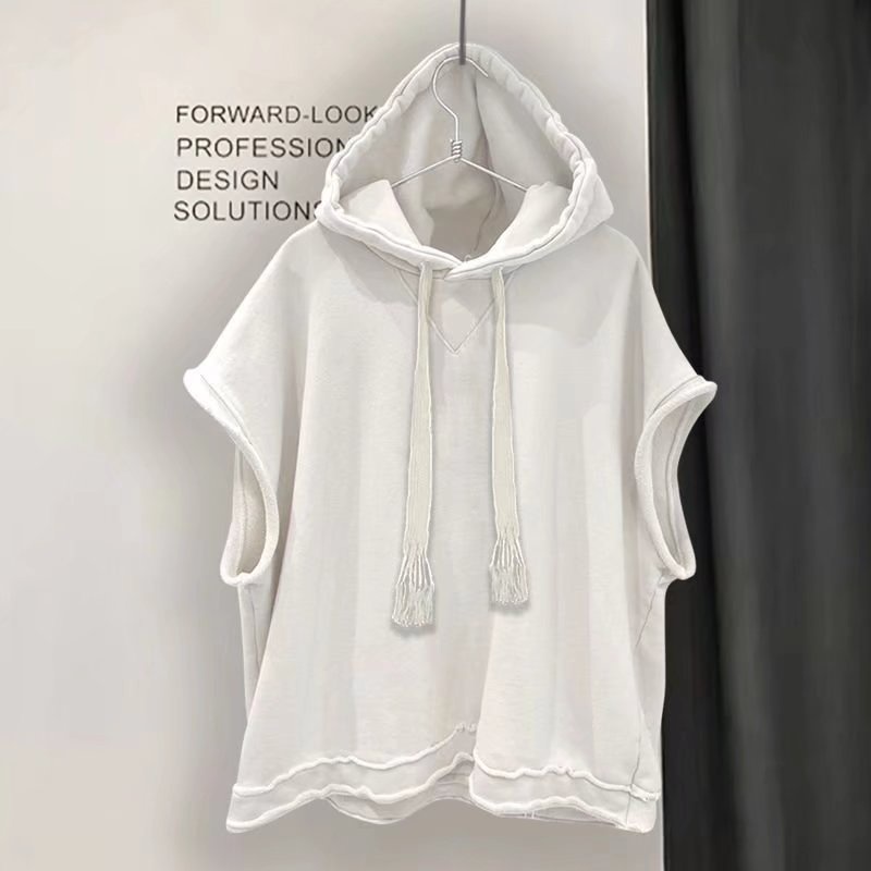 Áo Hoodie Dây Rút Không Tay Màu Trơn Đơn Giản Thời Trang Dành Cho Nam Nữ 2022