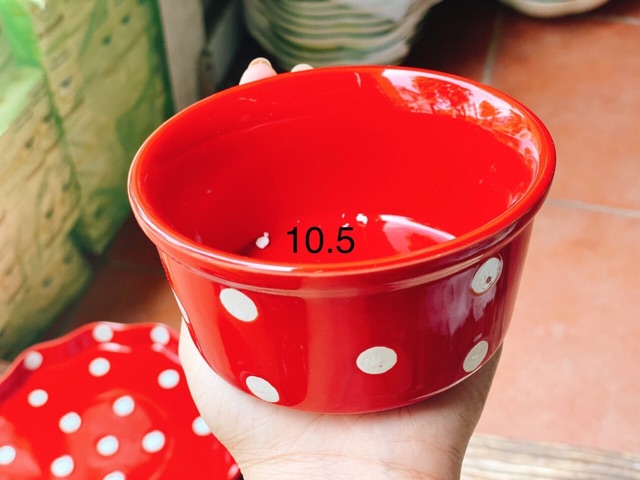 Bộ đồ ăn chấm bi đỏ cực sang chảnh