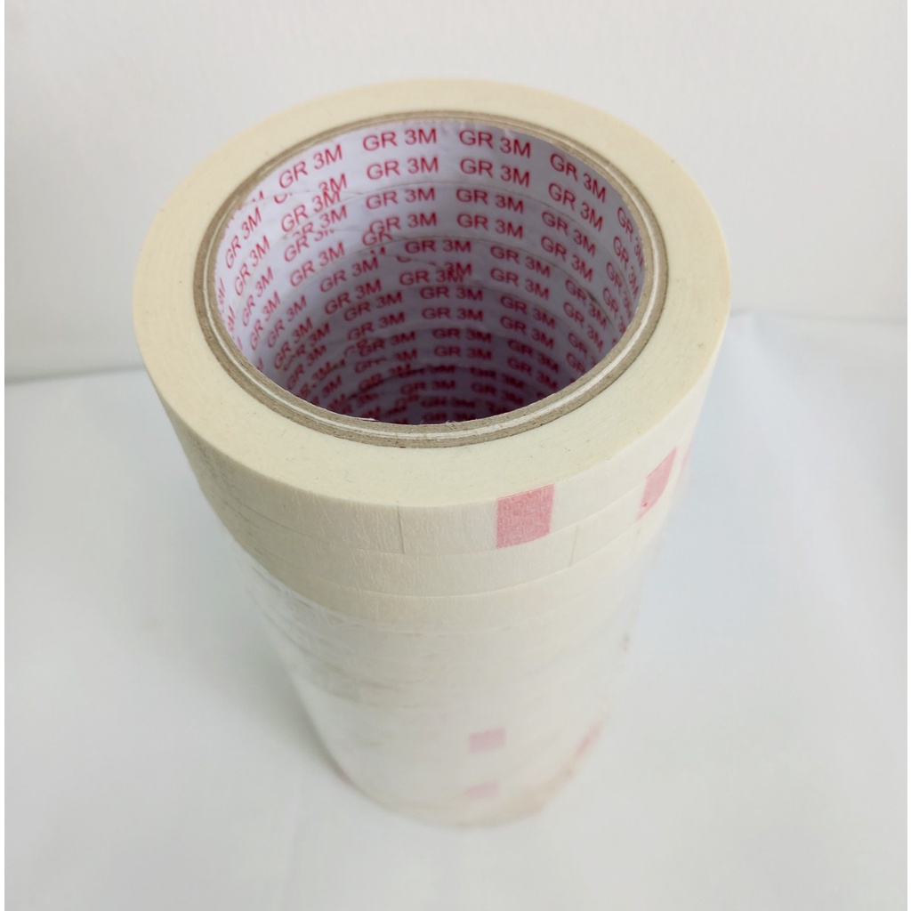 combo 24 Cuộn Băng dính giấy cho sơn ô tô 1.5cm