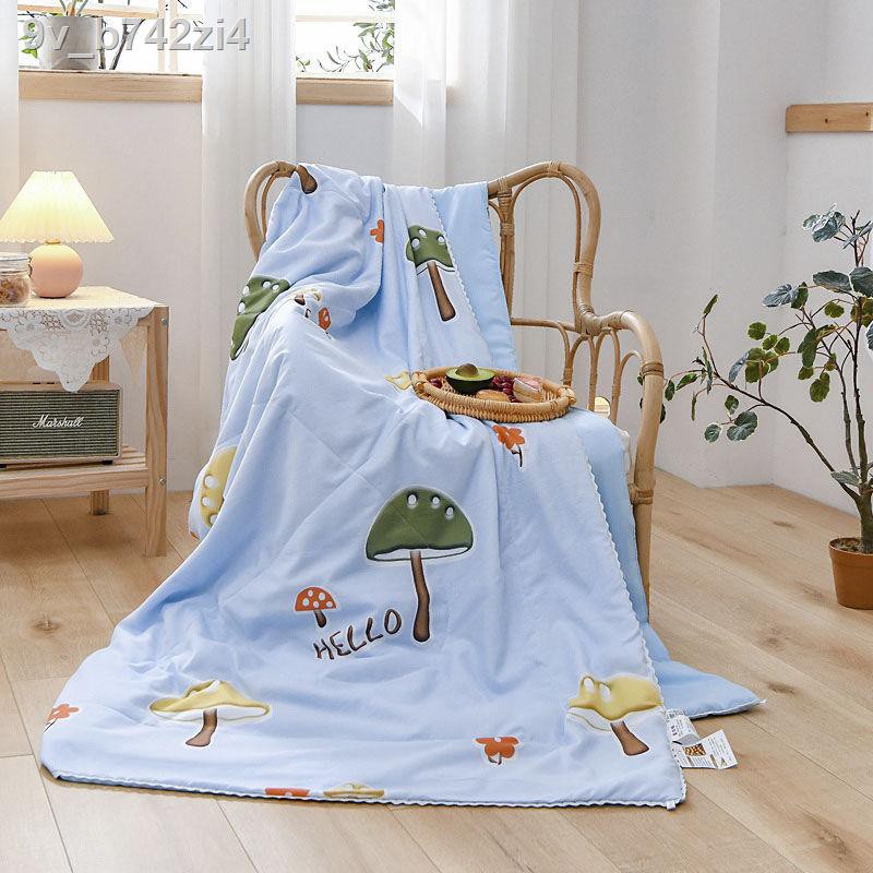 chăn gối văn phòngchăn cotton❂Phong cách mới sợi đậu nành mùa hè mát mẻ chăn lông nhung giặt điều hòa không khí