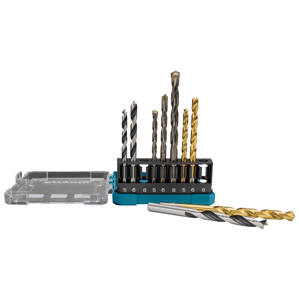 Bộ Mũi Khoan Gỗ - Sắt - Tường 9 Mũi MAKITA D-71962 Thay thế D-08660 - Chính Hãng