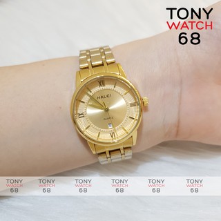 Đồng hồ đeo tay nam nữ chính hãng Halei cặp đôi unisex đẹp dây kim loại chống nước