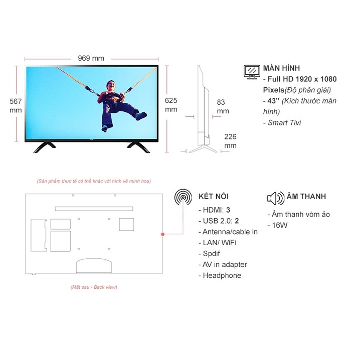 Smart Tivi Philips 43 Inch 43PFT5853S/74 | BigBuy360 - bigbuy360.vn