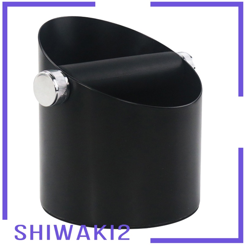 [SHIWAKI2] Black Espresso Coffee Knock Box Waste Bin Bucket for Home Office Barista