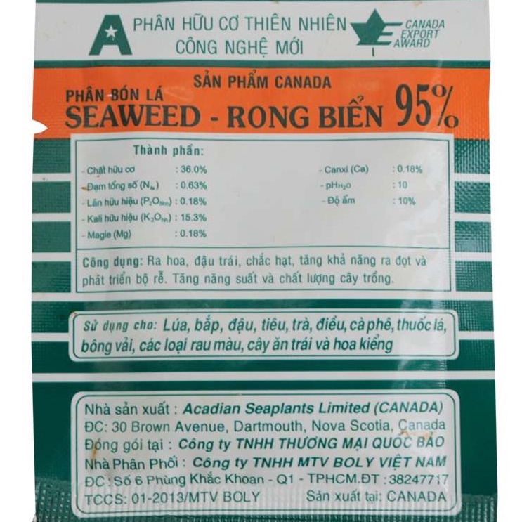 Phân Rong Biển Seaweed, mát cây tốt lá, ra rễ mạnh - phục hồi và tăng năng suất cây trồng