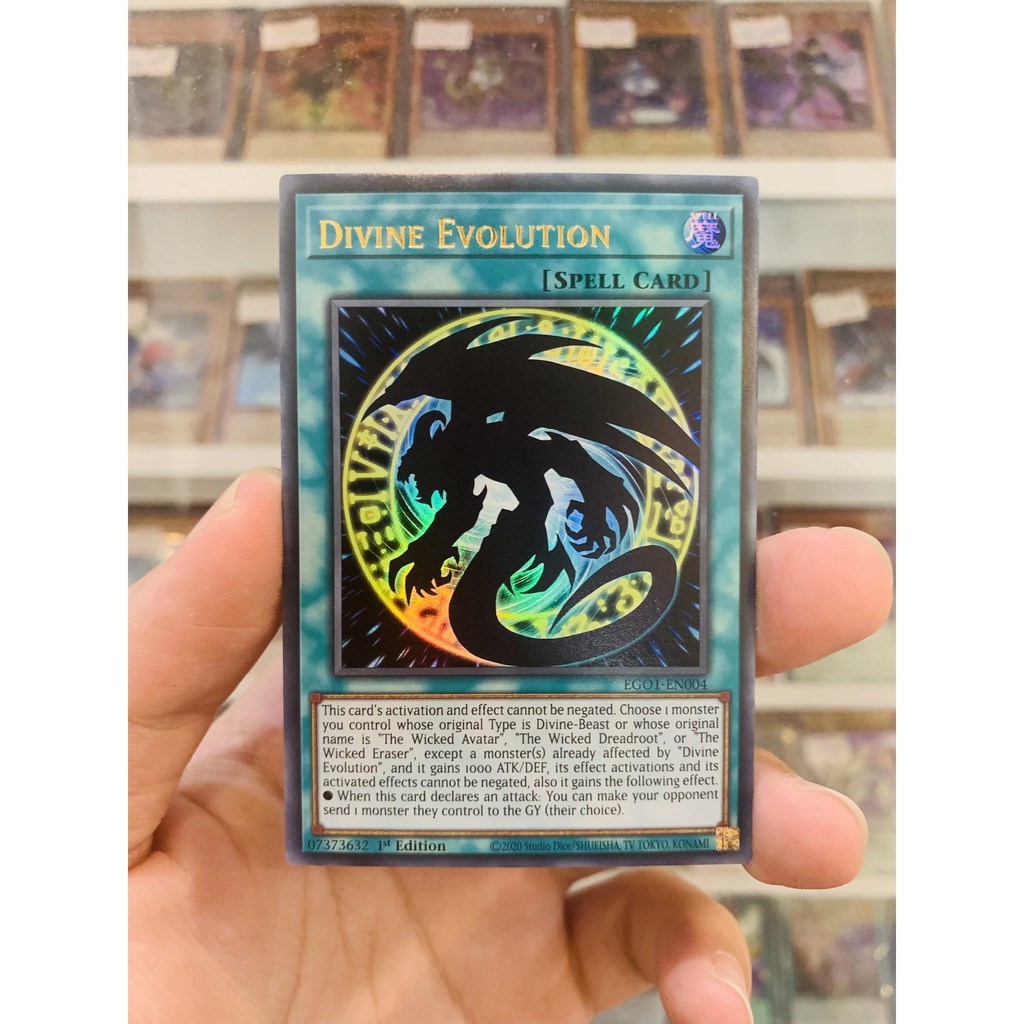 Thẻ Bài YugiOh! Mã EGO1-EN004 - Divine Evolution - Ultra Rare - 1st Edition