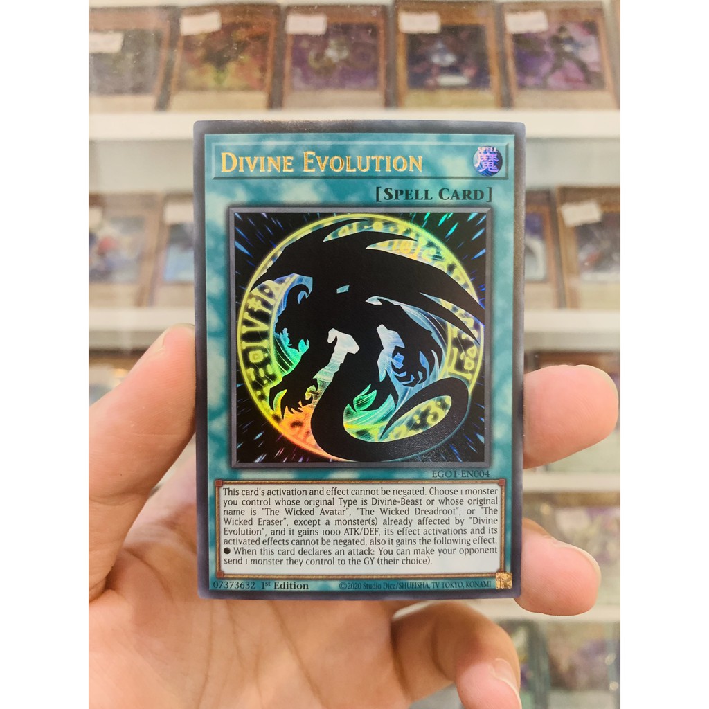 Thẻ Bài YugiOh! Mã EGO1-EN004 - Divine Evolution - Ultra Rare - 1st Edition