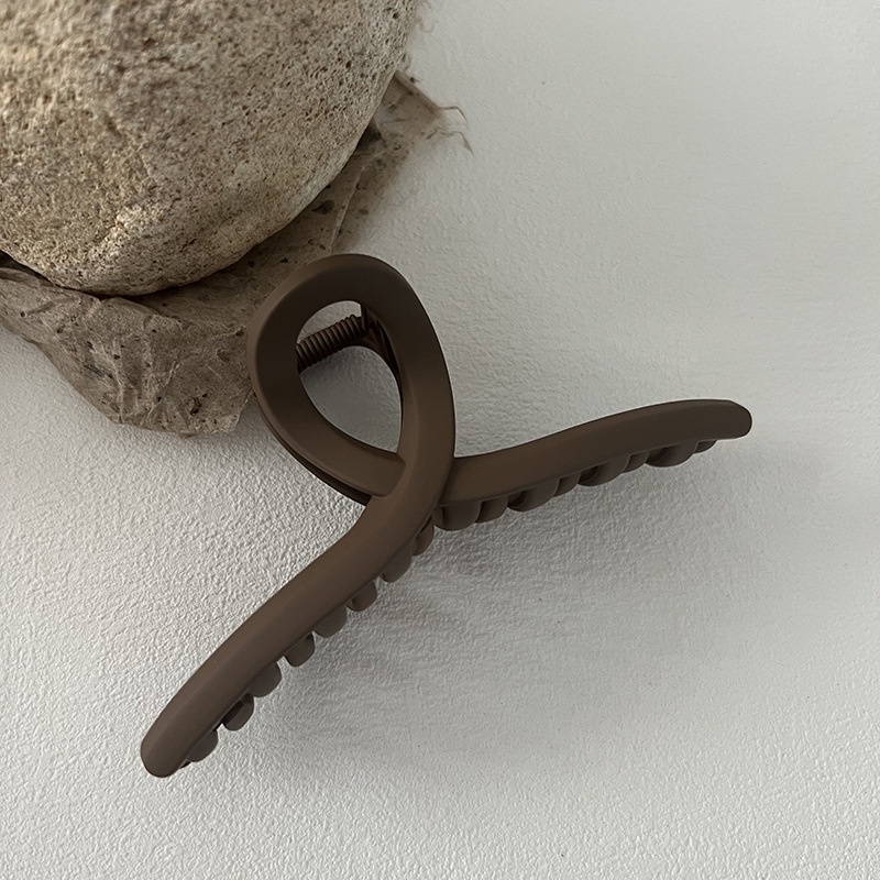 Kẹp Tóc Cá Mập 13cm Màu Nhám Đơn Giản Dễ Phối Đồ
