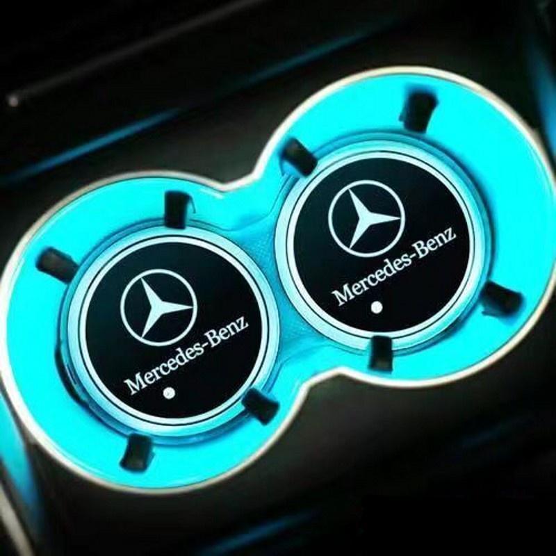 Bộ 2 Đèn Led Logo Phát Quang Cho Mercedes Benz A B C E S GLB GLC GLS GLE M ML GL GLK Class W205 W212 W213 AMG