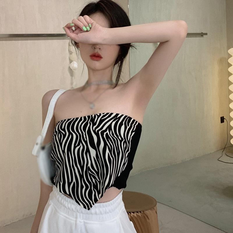 Áo Lửng Hai Dây Họa Tiết Da Báo Thời Trang Quyến Rũ Dành Cho Nữ
