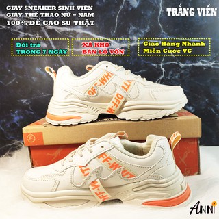 Giày sneaker nữ giày thể thao dành cho sinh viên, học sinh nữ - đế cao su thật