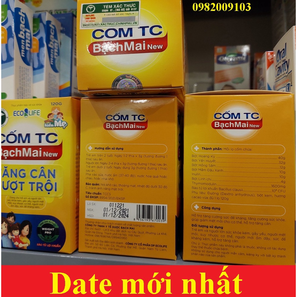 cốm TC bạch mai new , hỗ trợ tăng cân và chiều cao nhanh vượt trội với công thức plus thế hệ mới