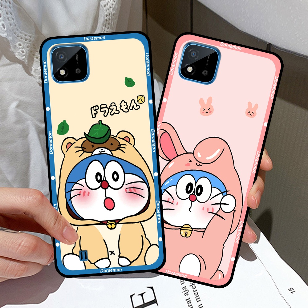 Ốp Realme C11 2020/2021 / C12 / C15 / C20  in hình cặp đôi doremon, hổ, khủng long dễ thương