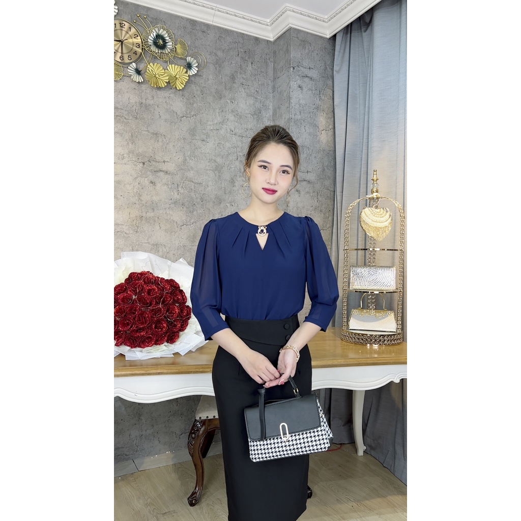 Áo Trung Niên Sang Trọng   Đi Làm Đi Tiệc Trang Nhã Thanh Lịch Quý Phái Sang Chảnh Cho Quý Bà