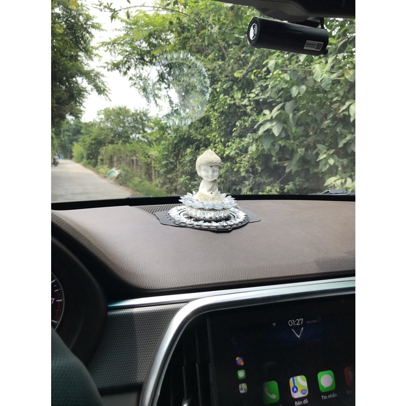 Tượng Phật Pha Lê Ngự Đài Sen Phong Thủy Đặt Văn Phòng, Taplo Ô Tô