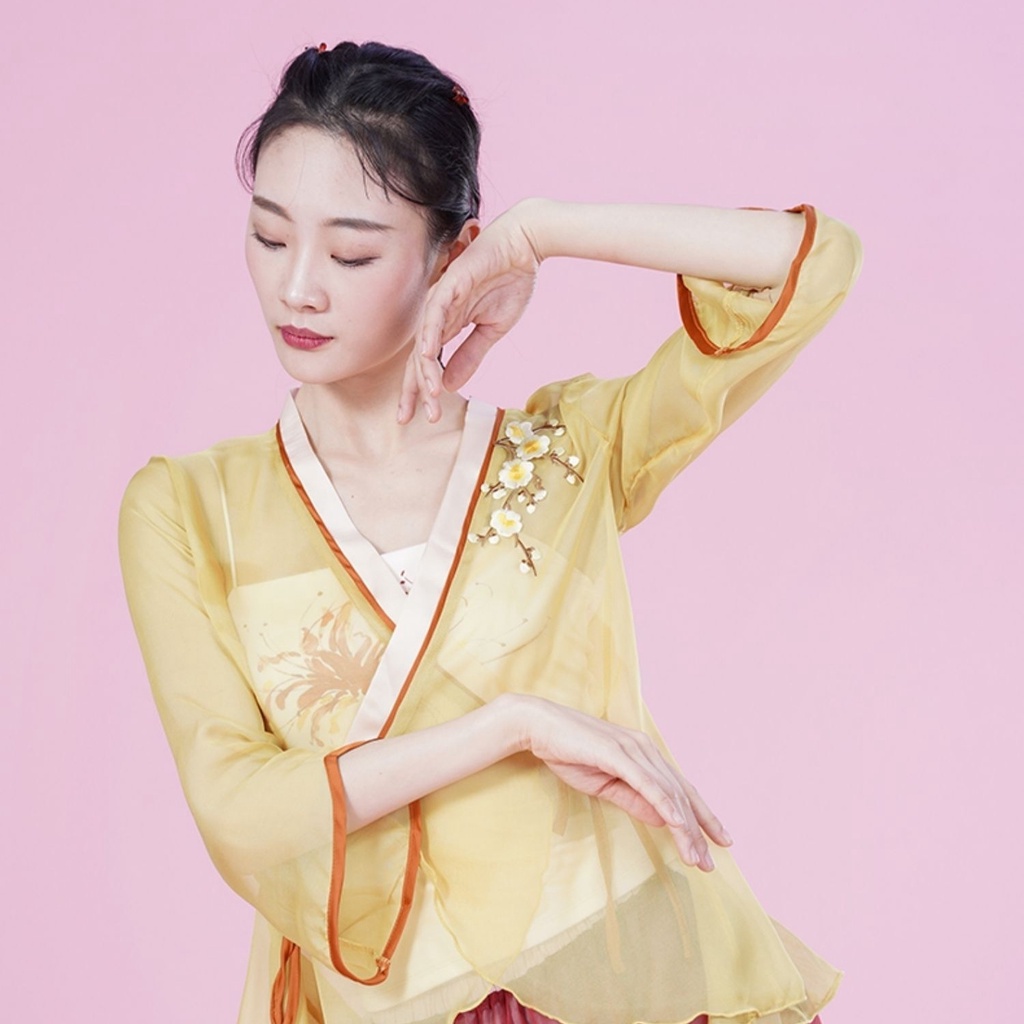 M &amp; E Trang Phục Múa Dân Tộc Truyền Thống Cổ Điển Thanh Lịch Rhyme Cho Nữ Tập Yoga Khiêu Vũ Cơ Thể