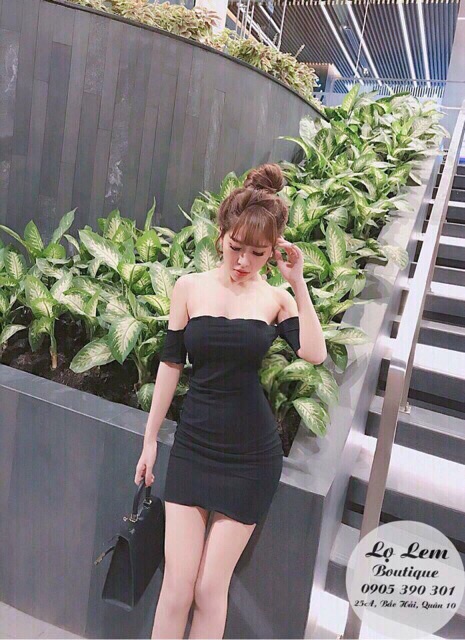Váy body trễ vai