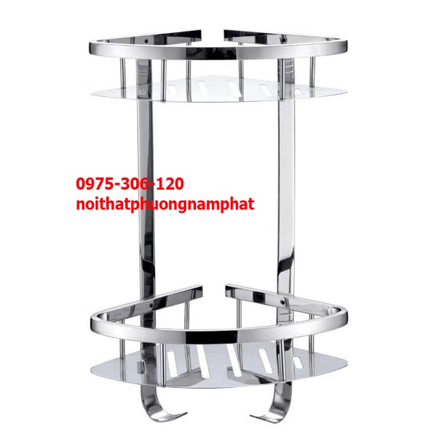 [CÔNG NGHỆ ĐÁNH BÓNG] Kệ góc đựng sữa tắm dầu gội 100% INOX 304 trong nhà tắm KG12 KỆ GÓC THANH, inox 304 chống han rỉ