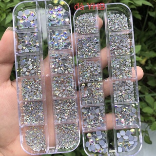 Khay 12 ô đá nail mix size YBH chân lưới