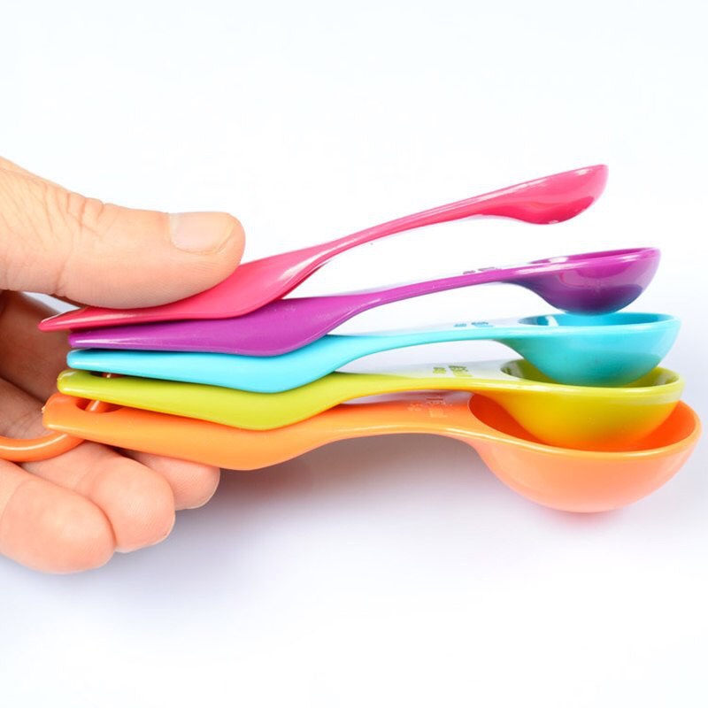 Set 5 muỗng đo lường bằng nhựa cao cấp thuận tiện đo lường chính xác nguyên liệu để chế biến thức ăn