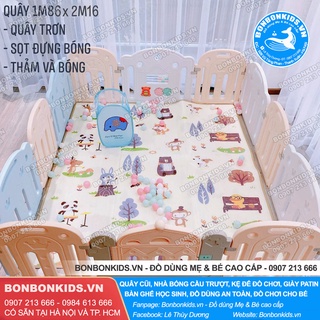 Quây vương miện 1m6x1m86 - Quây cũi nhựa Holla chính hãng cao 65cm