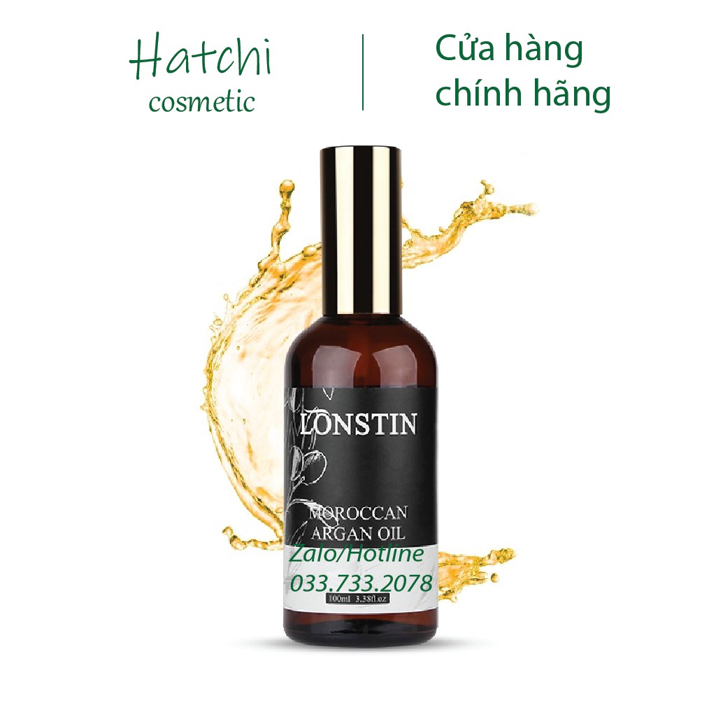 Tinh Dầu Lonstin Moroccan Argan Oil Chăm Sóc Tóc Tự Nhiên 100ML