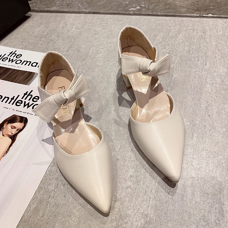 Giày cao gót IELGY mũi nhọn phong cách Pháp thời trang cho nữ