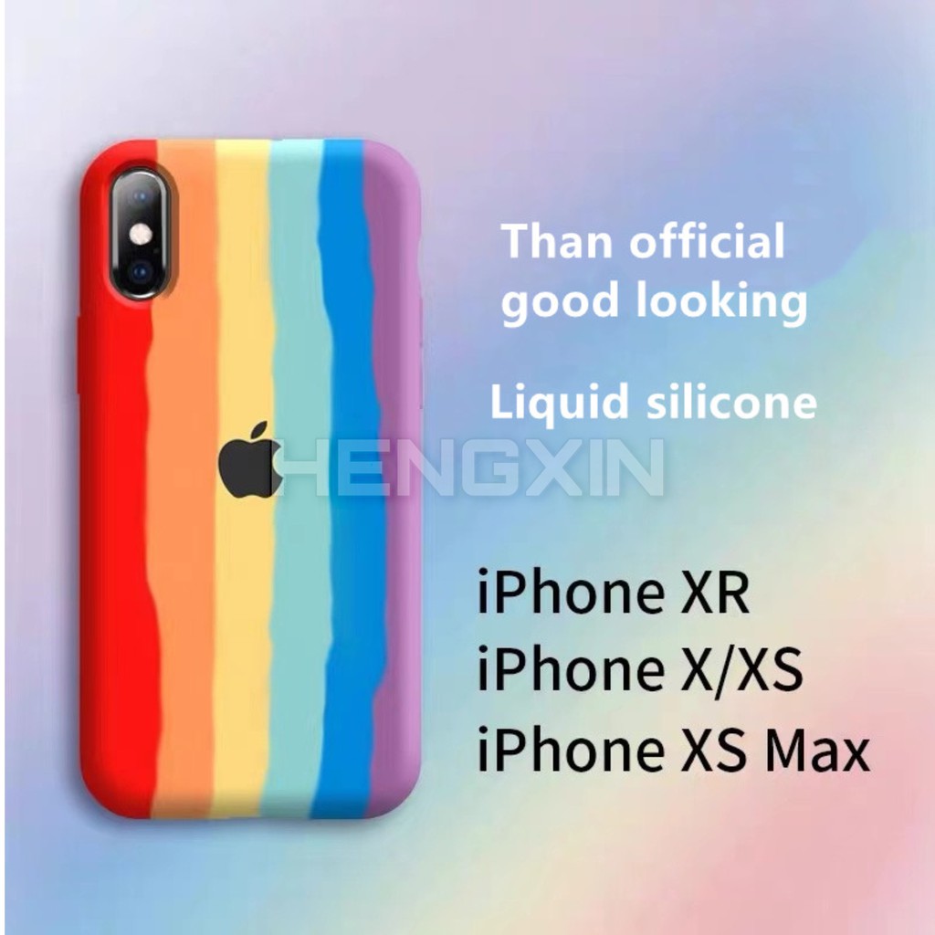 Ốp Điện Thoại Silicon Họa Tiết Kẻ Sọc Màu Cầu Vồng Xinh Xắn Cho Iphone 11 Pro Max Xr Xs Xsmax 7 8 Plus Se 2020 | BigBuy360 - bigbuy360.vn