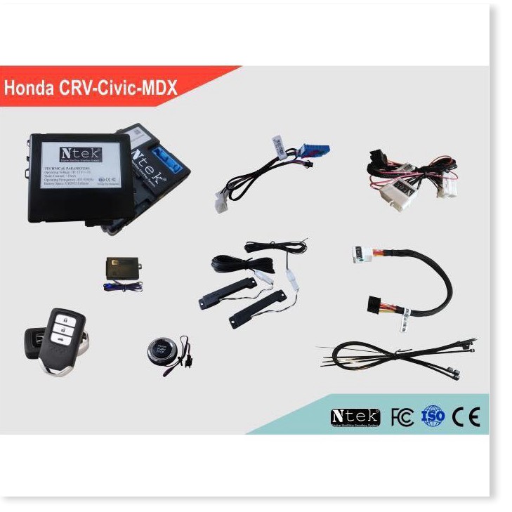 Bộ SmartKey cho xe Honda CRV KÍCH NỔ XE BẰNG IPHONE hãng NTEK Malaysia - Tặng 1xCam Lùi Siêu Nét ,1x vorcher của shop -