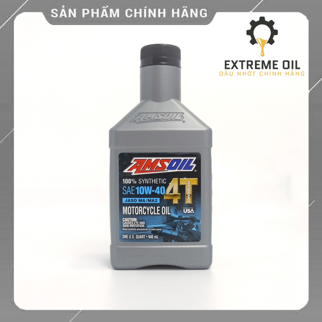 Nhớt Amsoil 4T Performance 10W40 100% Synthetic, dầu nhớt xe số tay côn