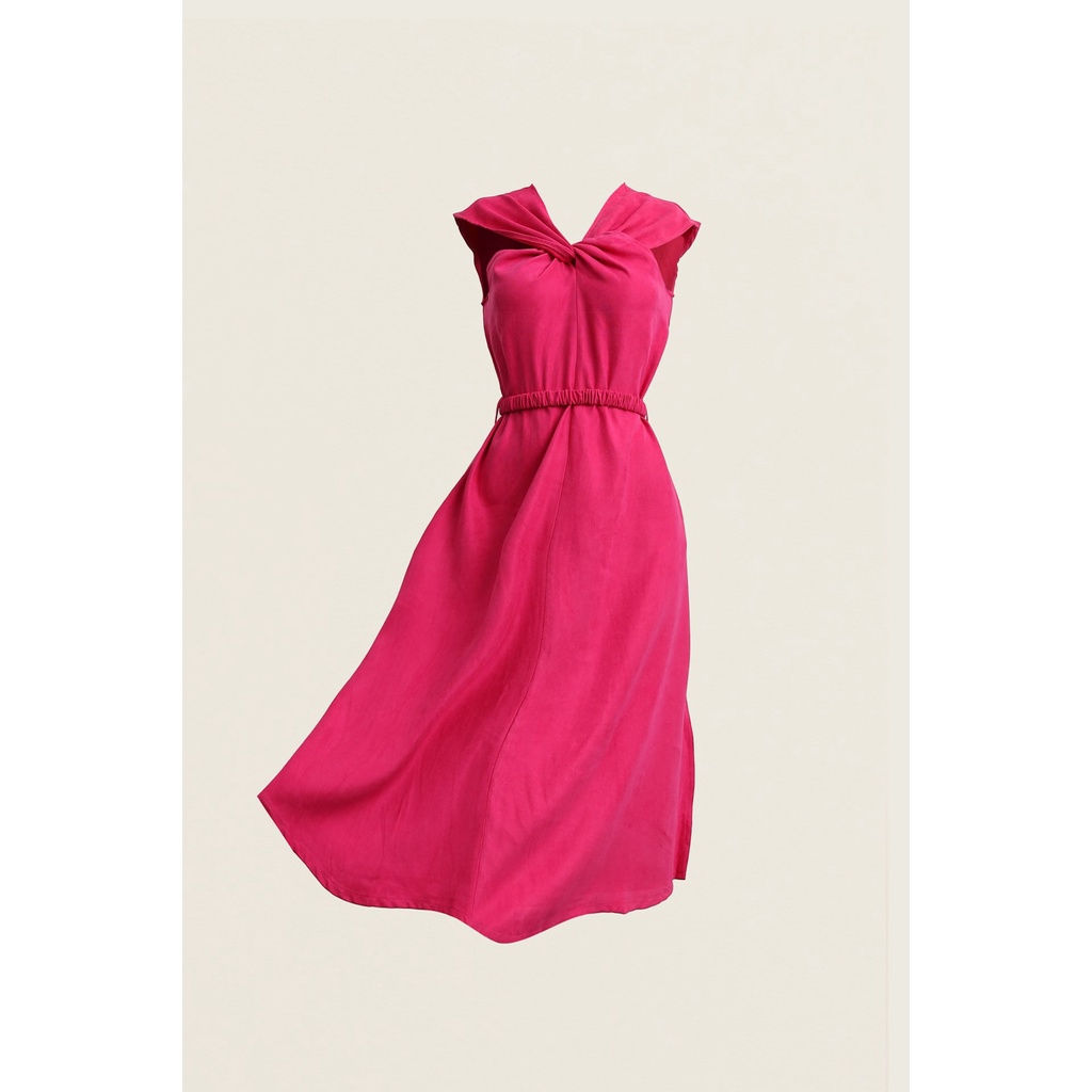 Đầm Cổ Chéo Kèm Đai Lưng EDINI - D1428