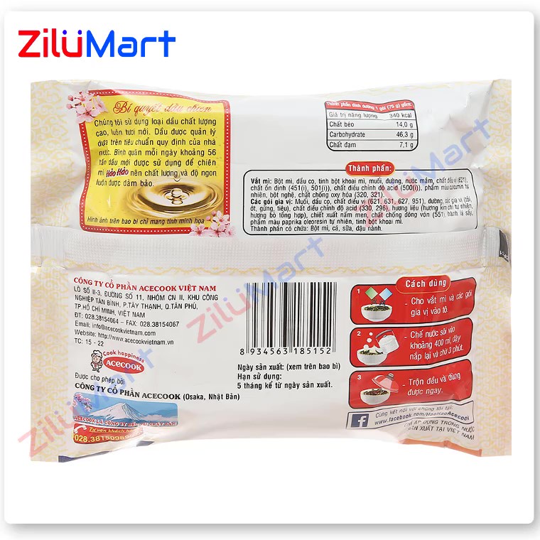Mì Hảo Hảo hương vị lẩu kim chi Hàn Quốc  loại 75g
