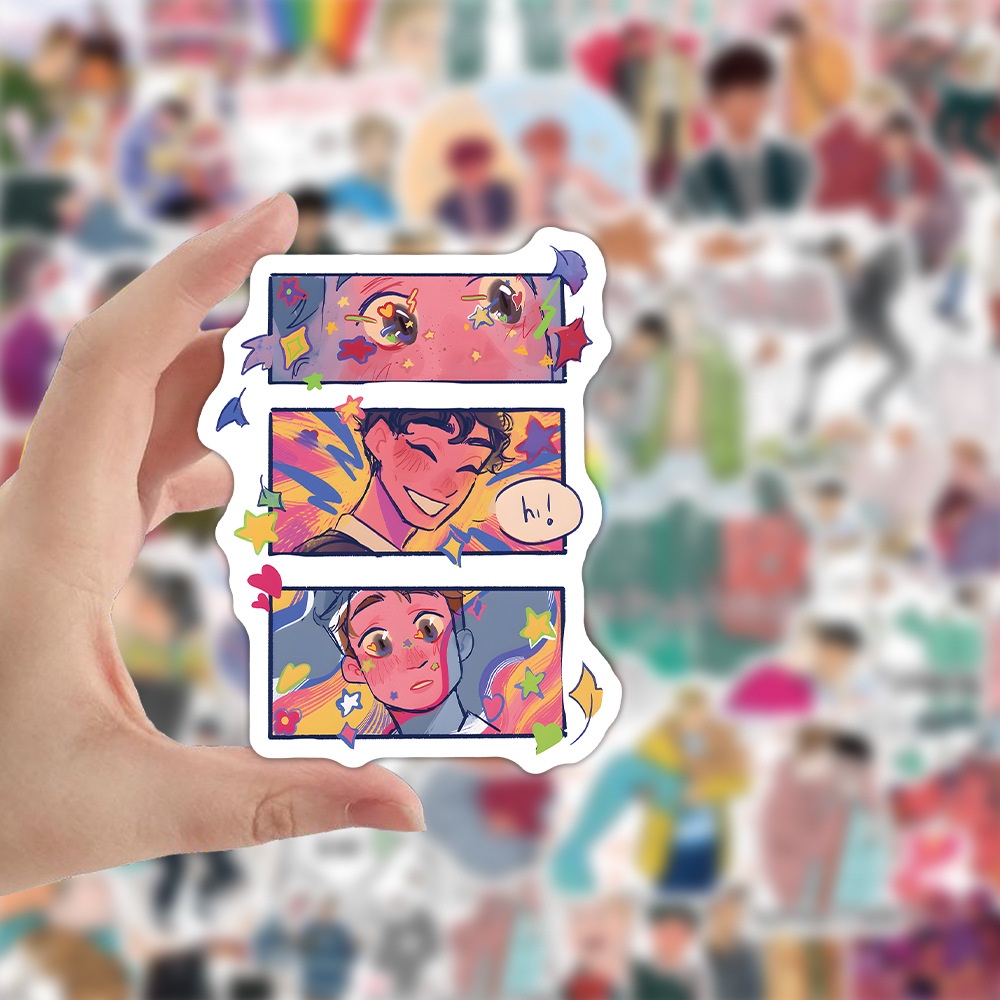 Y&P| Hình Dán Chống Nước Heartstopper Phim Truyền Hình Mũ Bảo Hiểm Máy Tính Xách Tay Hành Lý Dán Thiết Lập, 50 tờ
