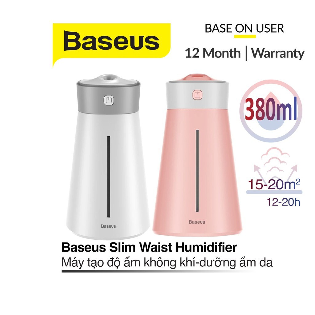 Máy phun sương Baseus Slim Waist Humidifier nhựa ABS cao cấp tái tạo và cân bằng độ ẩm với 2 chế độ phun sương