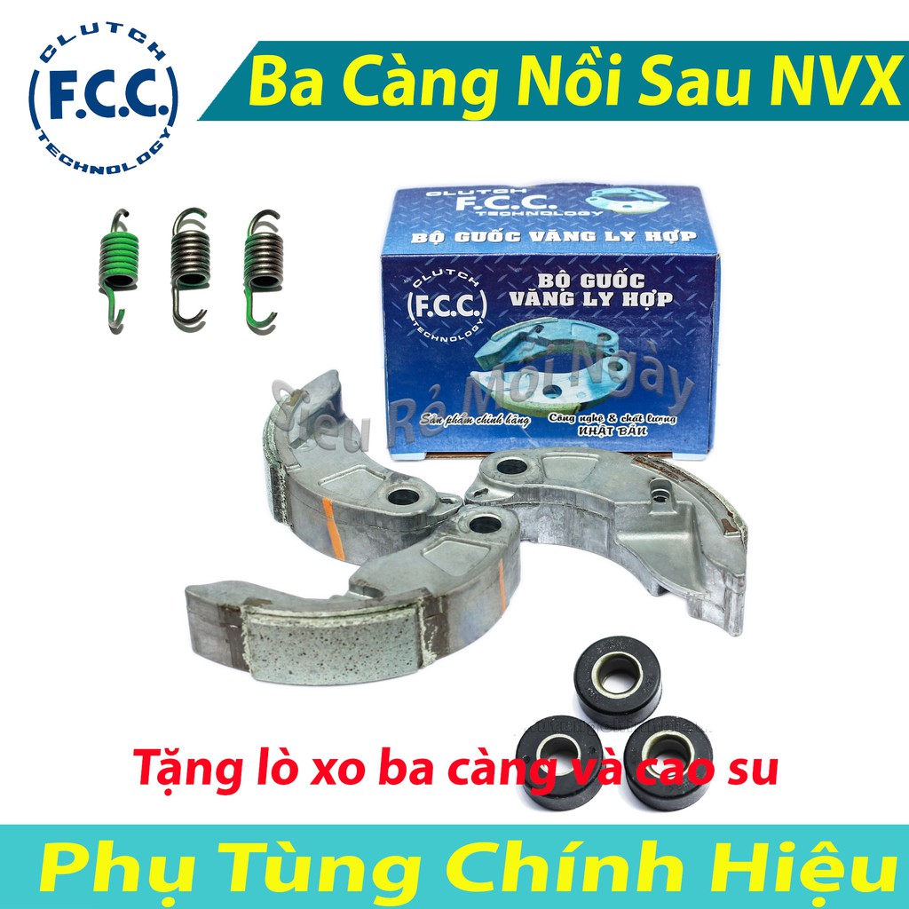 Combo Bố ba càng, cao su, lò xo ba càng  FCC Yamaha NVX 125, 155cc