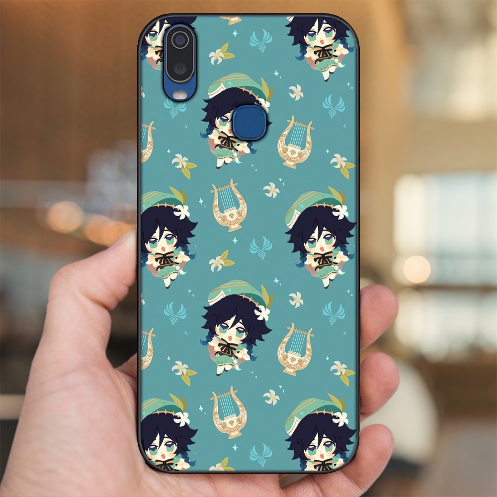 Ốp lưng Vivo Y11 viền đen in hình Venti Genshin Impact