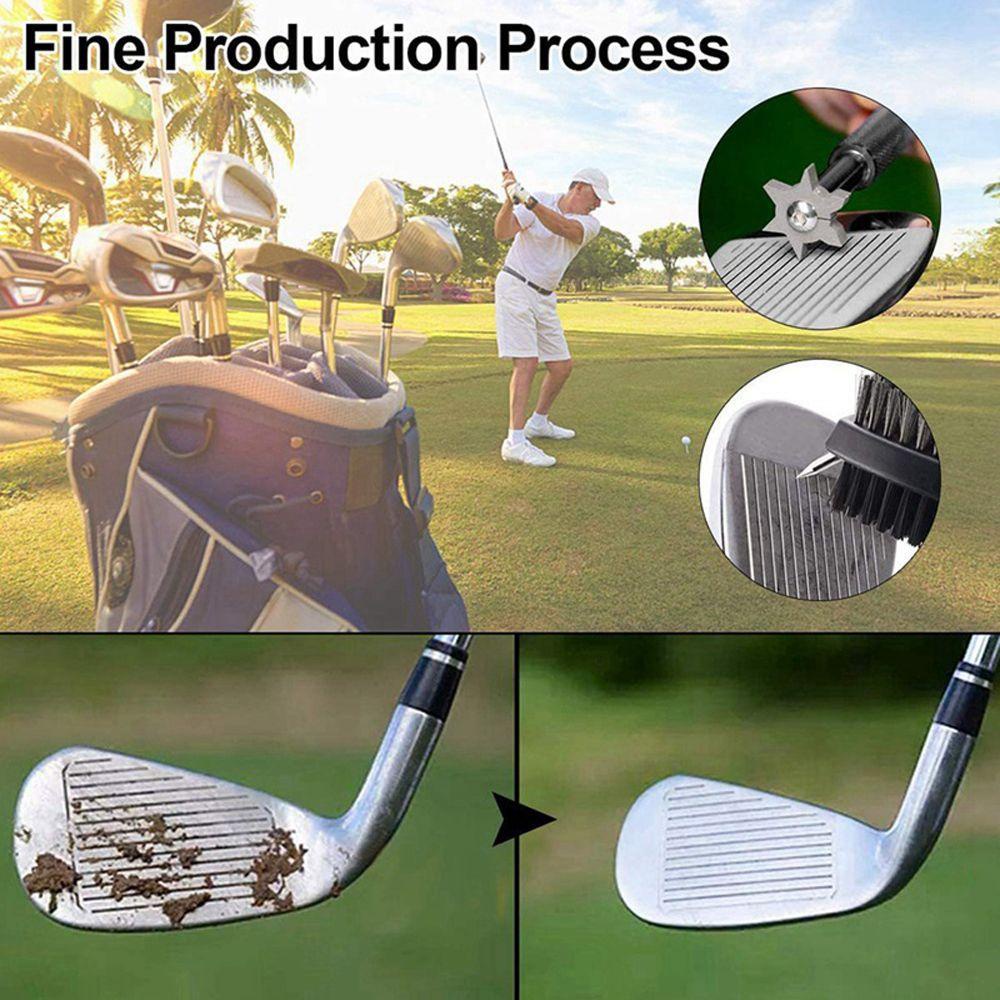 Bàn Chải Vệ Sinh Gậy Đánh Golf Thiết Kế Hai Mặt Có Khóa Kéo Tiện Dụng