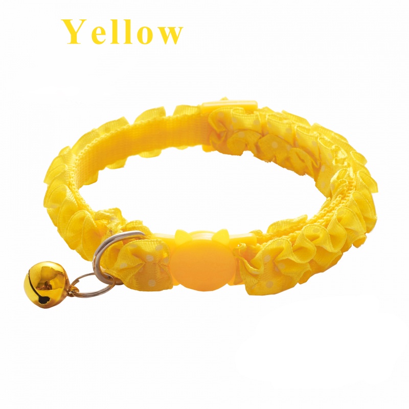 Vòng cổ ren có gắn chuông xinh xắn có thể điều chỉnh cho thú cưng